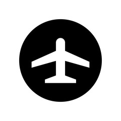 airplane icon vector isolated on white background. Simple vector logo