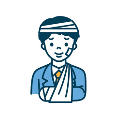 怪我をした社会人の男性