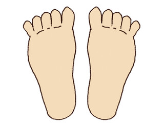 足裏のシンプルイラスト