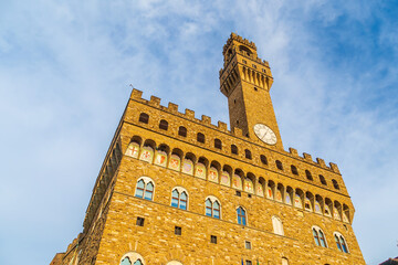 Fototapeta premium View of Palazzo Vecchio in downtown Florence, Italy