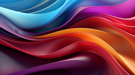 smooth colorful wave pattern, generative ai