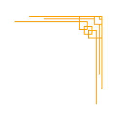 Gold decorative art deco corner for page element