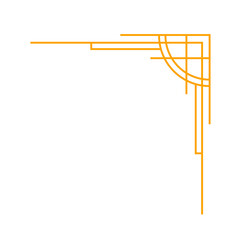 Vintage art deco page corners element