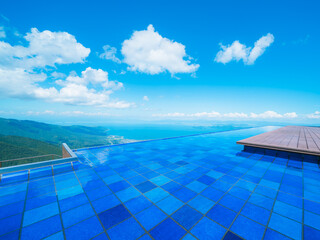 Fototapeta na wymiar テラスから見る琵琶湖
