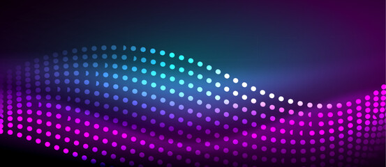 A sleek and stylish design featuring a smooth neon wave glowing against a dark background, perfect for adding a modern and edgy touch to any project