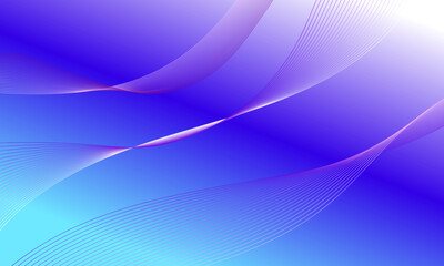 abstract blue violet business lines wave curves with smooth gradient background
