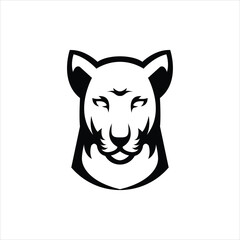 panther simple mascot logo design