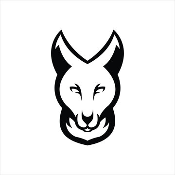 fox simple mascot logo design