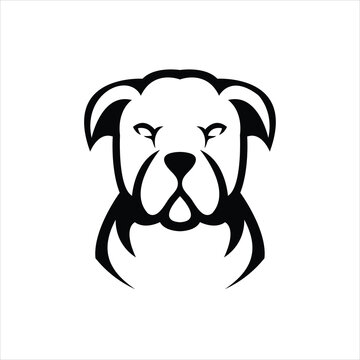 Dog simple mascot logo design