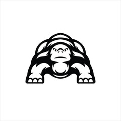 turtle simple mascot logo design
