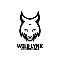 lynx simple mascot logo design