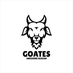 goat simple mascot logo design illustration