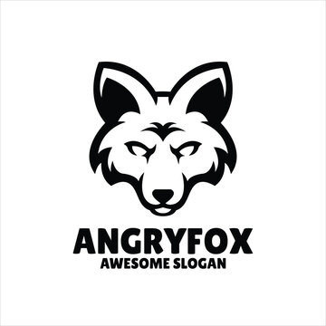 fox simple mascot logo design illustration