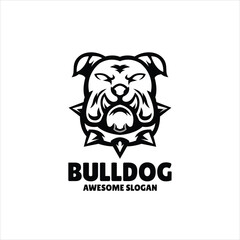 dog simple mascot logo design illustration