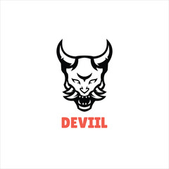 devil simple mascot logo design illustration