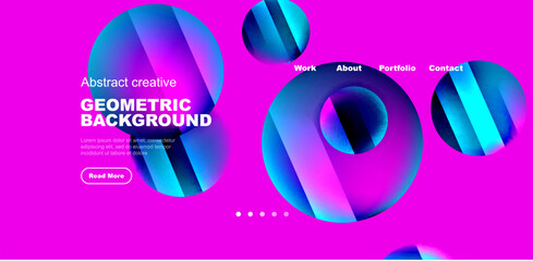 Circles with glossy surface and light and shadow effects abstract background. Template for covers, templates, flyers, placards, brochures, banners