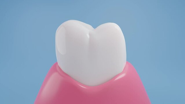 water bubble cleaning yellow teeth to white teeth. Dental toothpaste and tartar removal concept. 3D rendering.