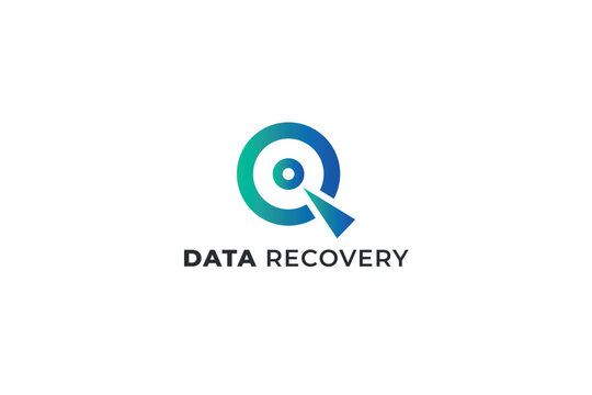 Vector gradient data recovery logo design
