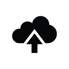 Cloud upload share vector icon