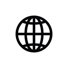 World globe map vector icon