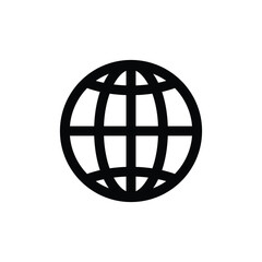 World globe map vector icon