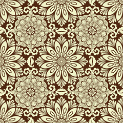 Fototapeta na wymiar Paisley seamless pattern. Vintage background in batik style