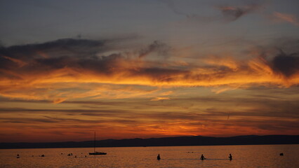 Naklejka premium Sunset at Balaton Lake