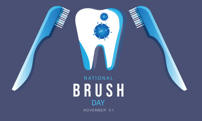 National Brush Day. background, banner, card, poster, template. Vector illustration.