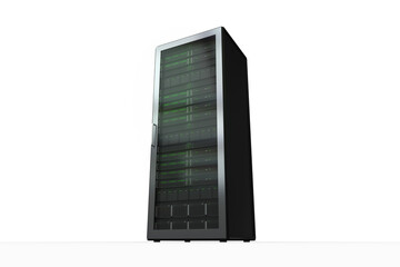 Digital png illustration of server computer on transparent background
