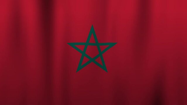 Moroccan flag waving. suitable for background