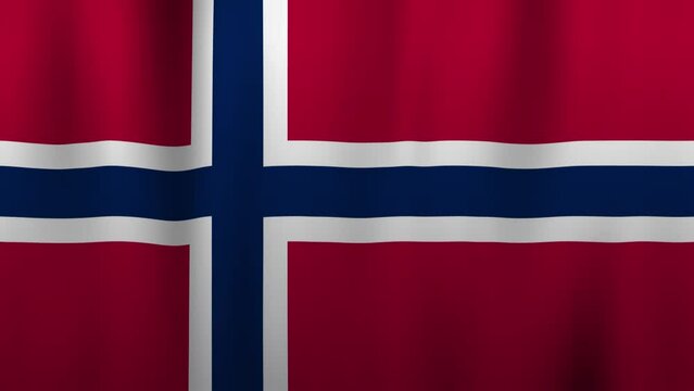 Norwegian flag waving. suitable for background