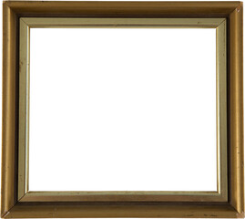 Digital png illustration of wooden frame with copy space on transparent background