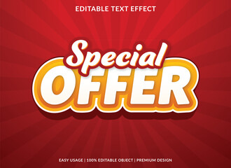 special offer text effect template