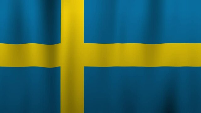 swedish flag waving. suitable for background