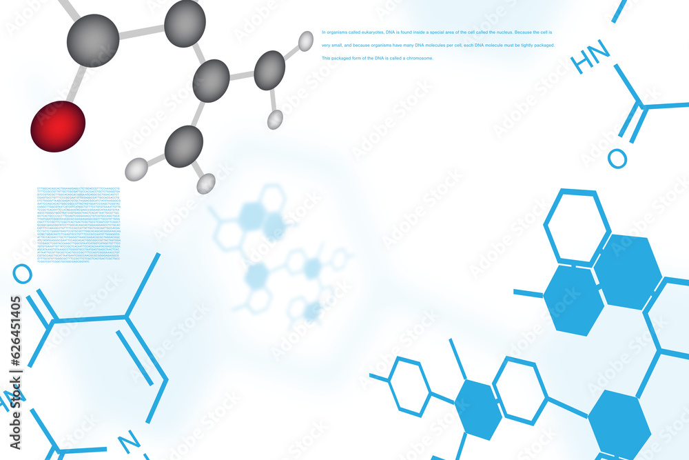 Poster digital png illustration of molecular and element structures and data on transparent background