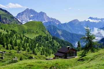 Mountain Hut in the Dolomites