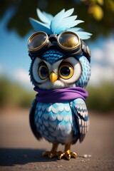 Cute Pilot Owl