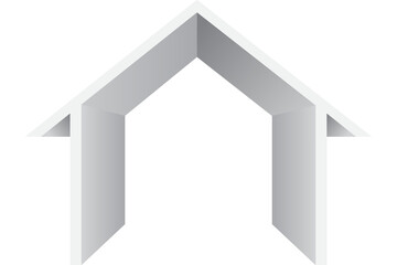 Digital png illustration of house shape on transparent background