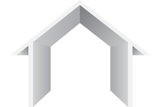 Digital png illustration of house shape on transparent background