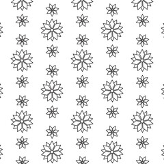 Digital png illustration of black floral pattern on transparent background