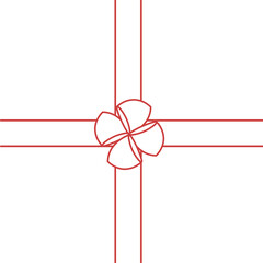 Digital png illustration of red ribbon on transparent background