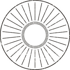 Digital png illustration of sun in circle on transparent background