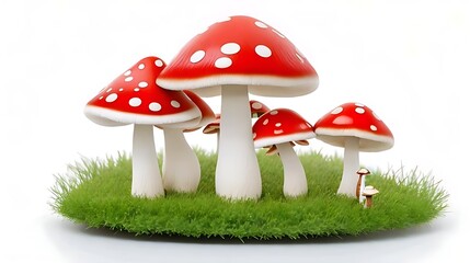 Mushroom, isolated white background illustration