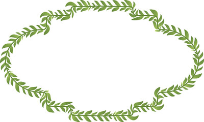 Rectangle shape leaves frame green leaf wreath frame botanical branches decorative vintage frames luxury ornamental label frames banners vector retro badges elements symbols ornate ribbon borders 