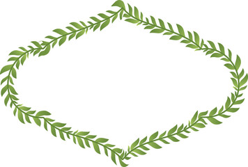Rectangle shape leaves frame green leaf wreath frame botanical branches decorative vintage frames luxury ornamental label frames banners vector retro badges elements symbols ornate ribbon borders