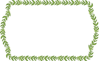 Rectangle shape leaves frame green leaf wreath frame botanical branches decorative vintage frames luxury ornamental label frames banners vector retro badges elements symbols ornate ribbon borders 