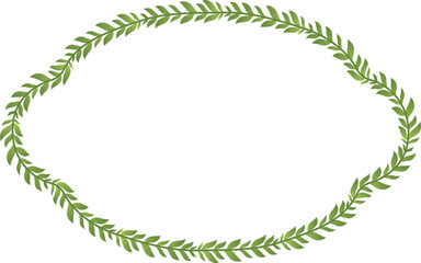 Fototapeta premium Rectangle shape leaves frame green leaf wreath frame botanical branches decorative vintage frames luxury ornamental label frames banners vector retro badges elements symbols ornate ribbon borders