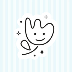 cute sticker vector illustration design