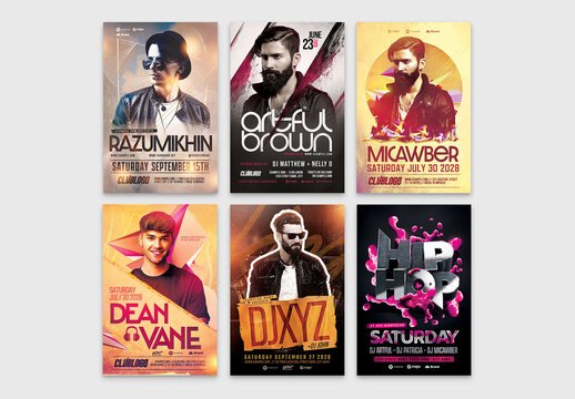DJ Club Flyer Layouts
