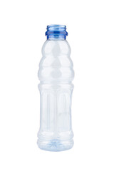 empty plastic bottle isolated on white background